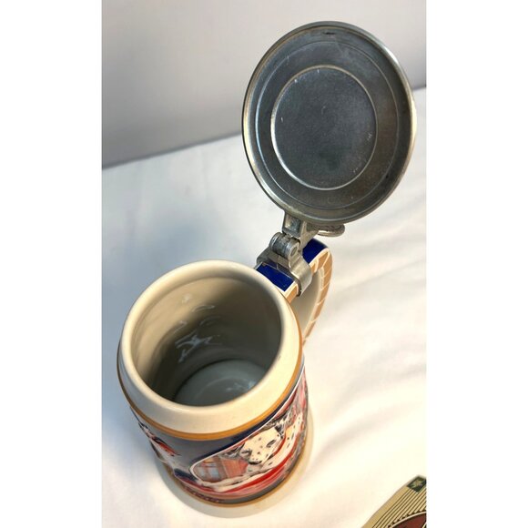 Budweiser Collector Edition Dalmatian Dog Stein With Pewter Lid & Certificate - Picture 5 of 7